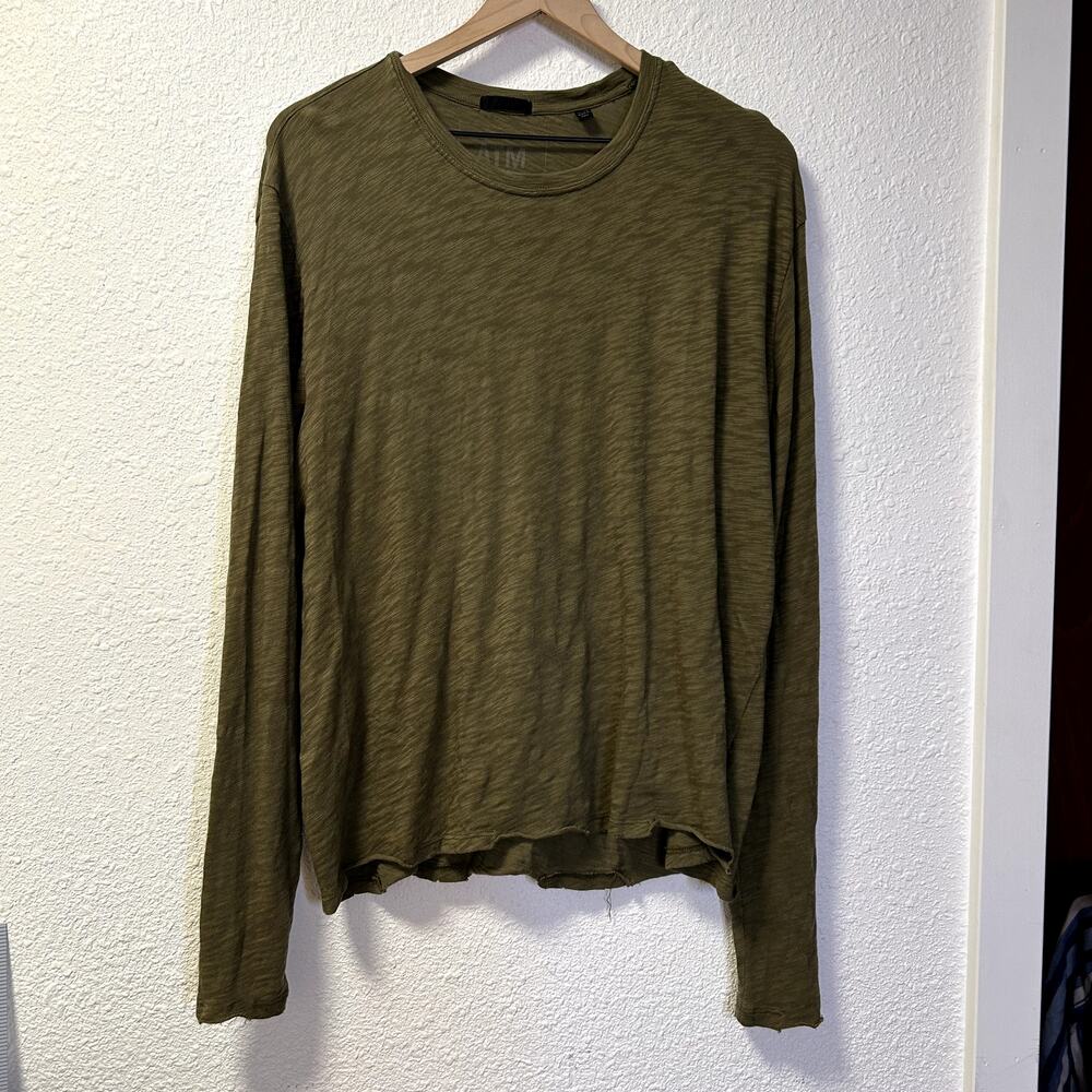 ATM Slub Jersey long sleeve tee T, distressed